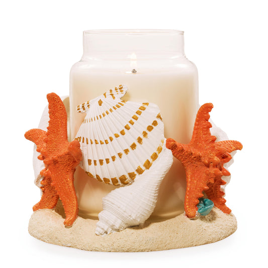 Seashell Jar Candle Holder (S7R88)