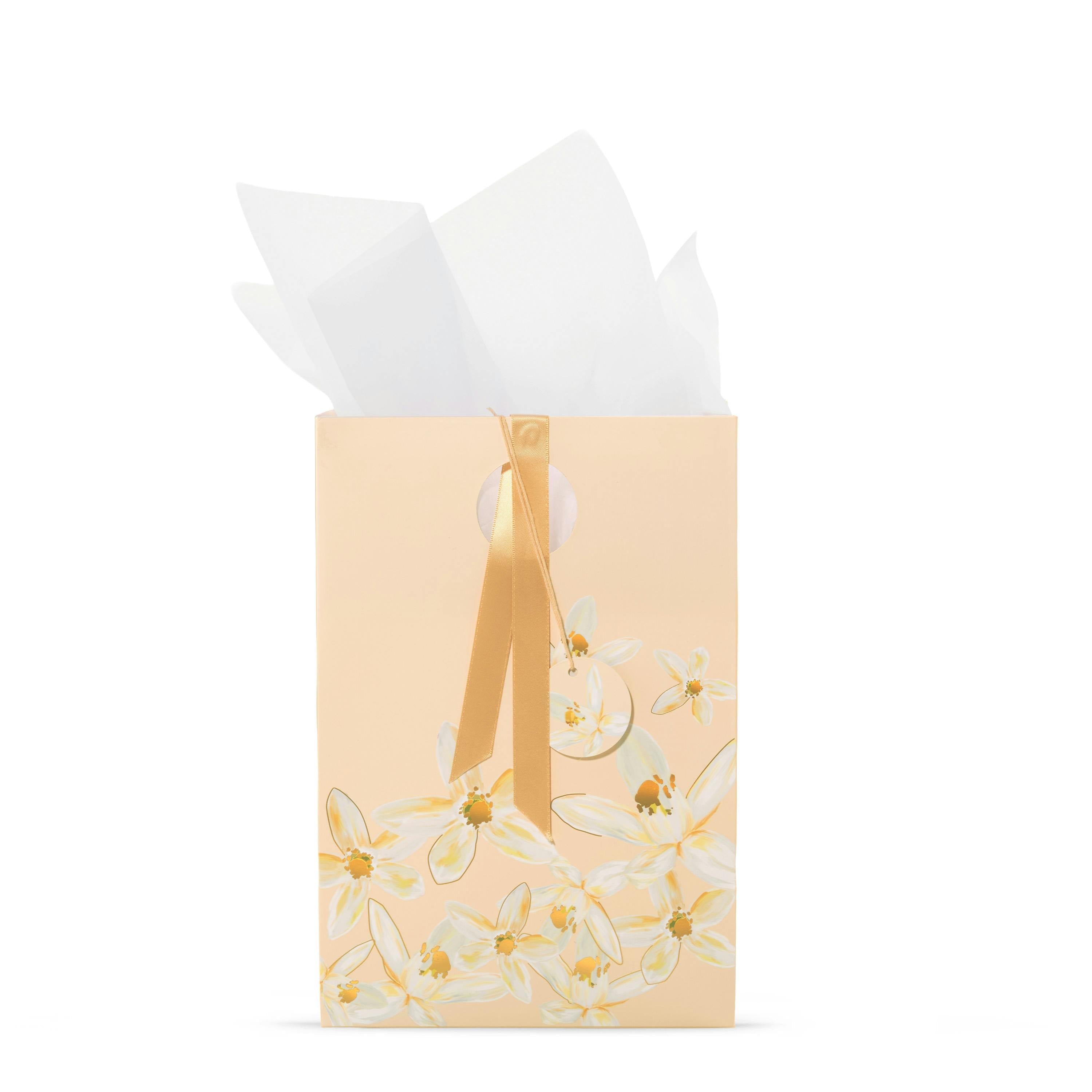 Peach Jasmine Floral Gift Bag (S7UJK)