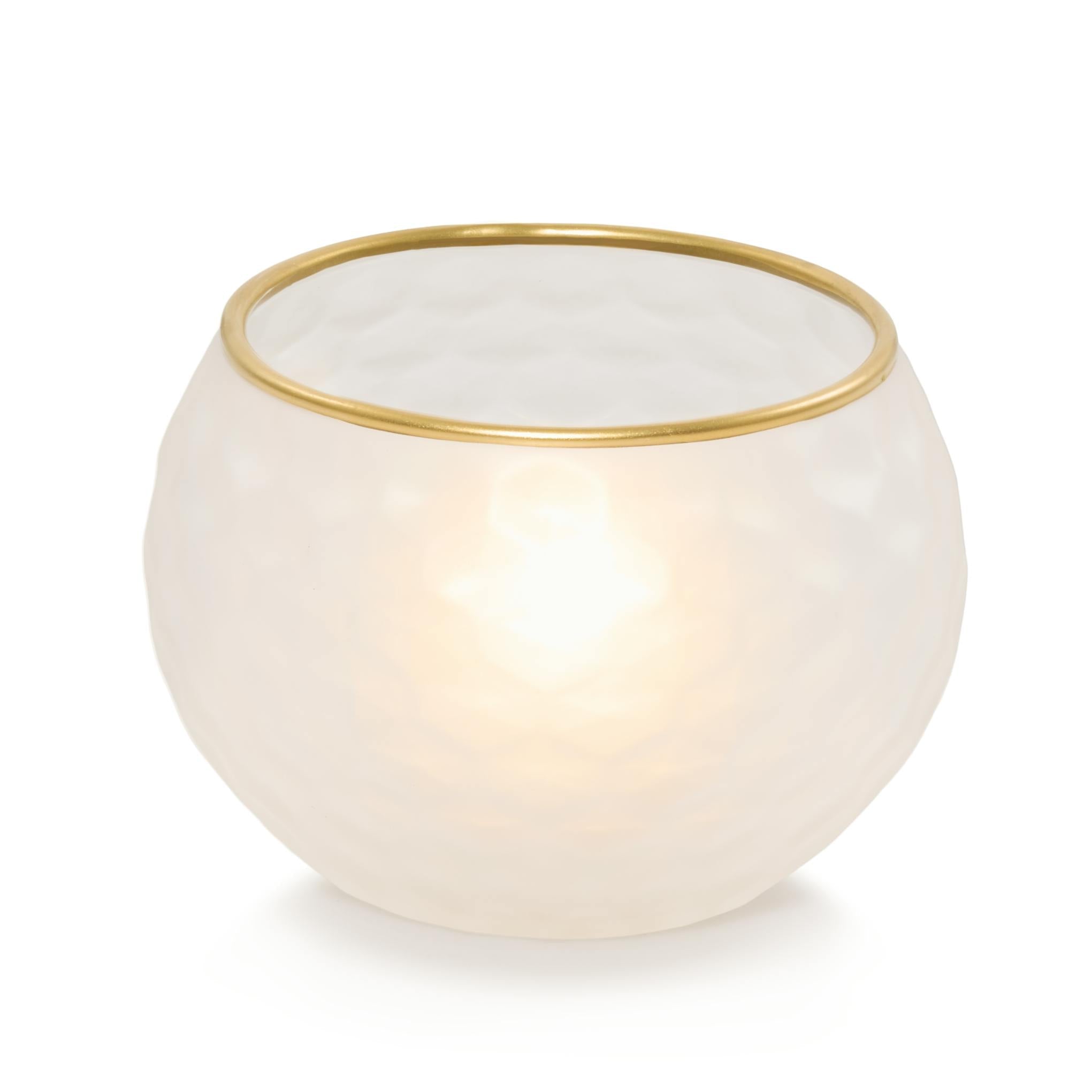 Frosted Honeycomb Tea Light Candle Holder (S7E75)