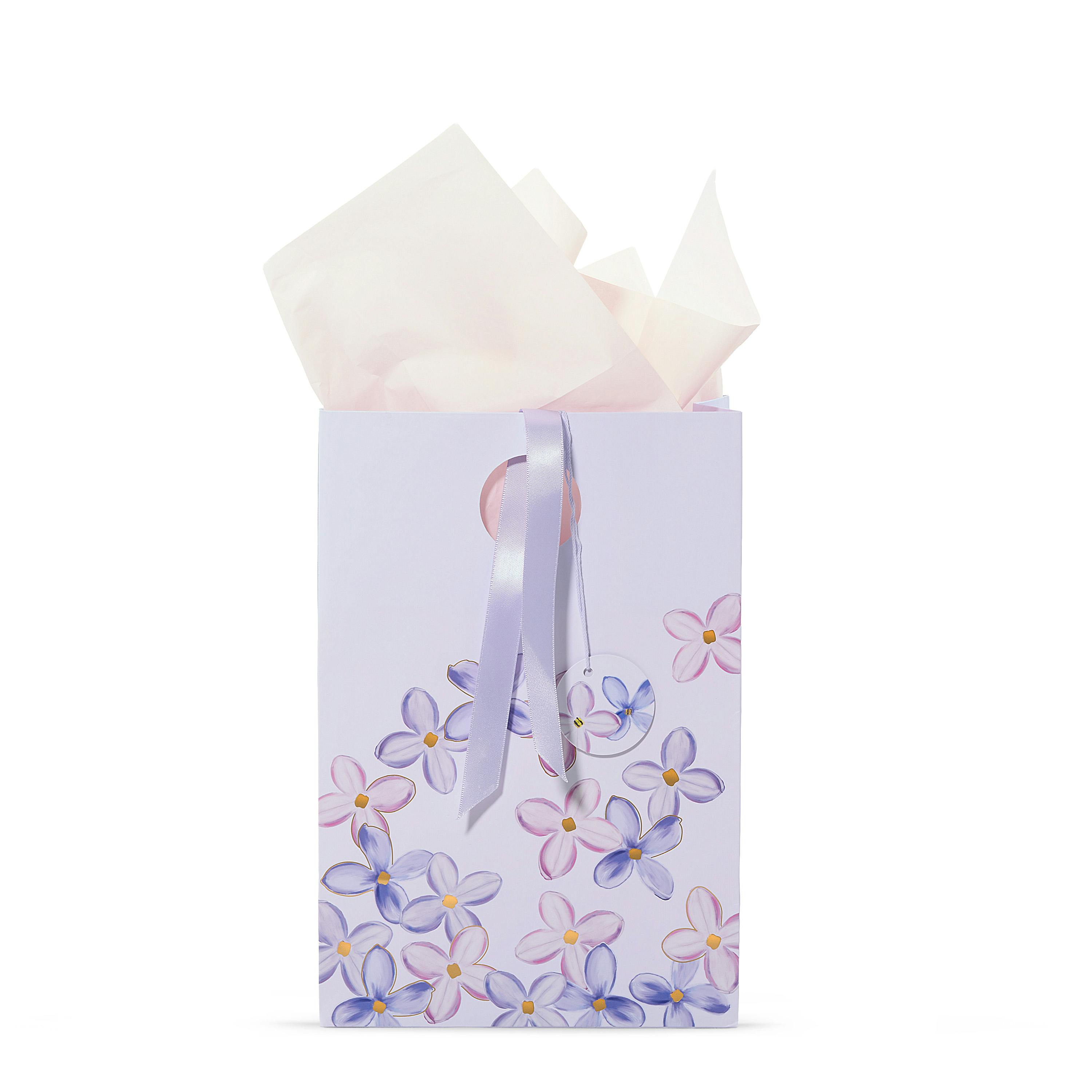 Purple Lilac Floral Gift Bag (S7RF7)